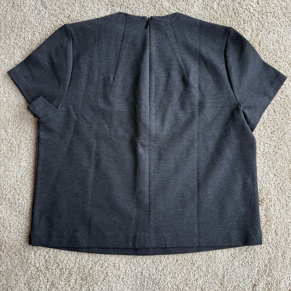 SPANX Black Structured Short Sleeve Top Size M - Picture 4 of 4